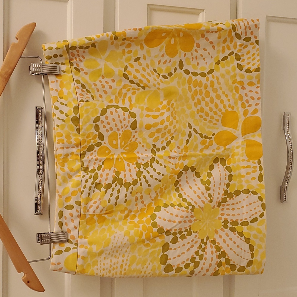 J. Crew Yellow & White skirt (fits like a 6) - Picture 2 of 5